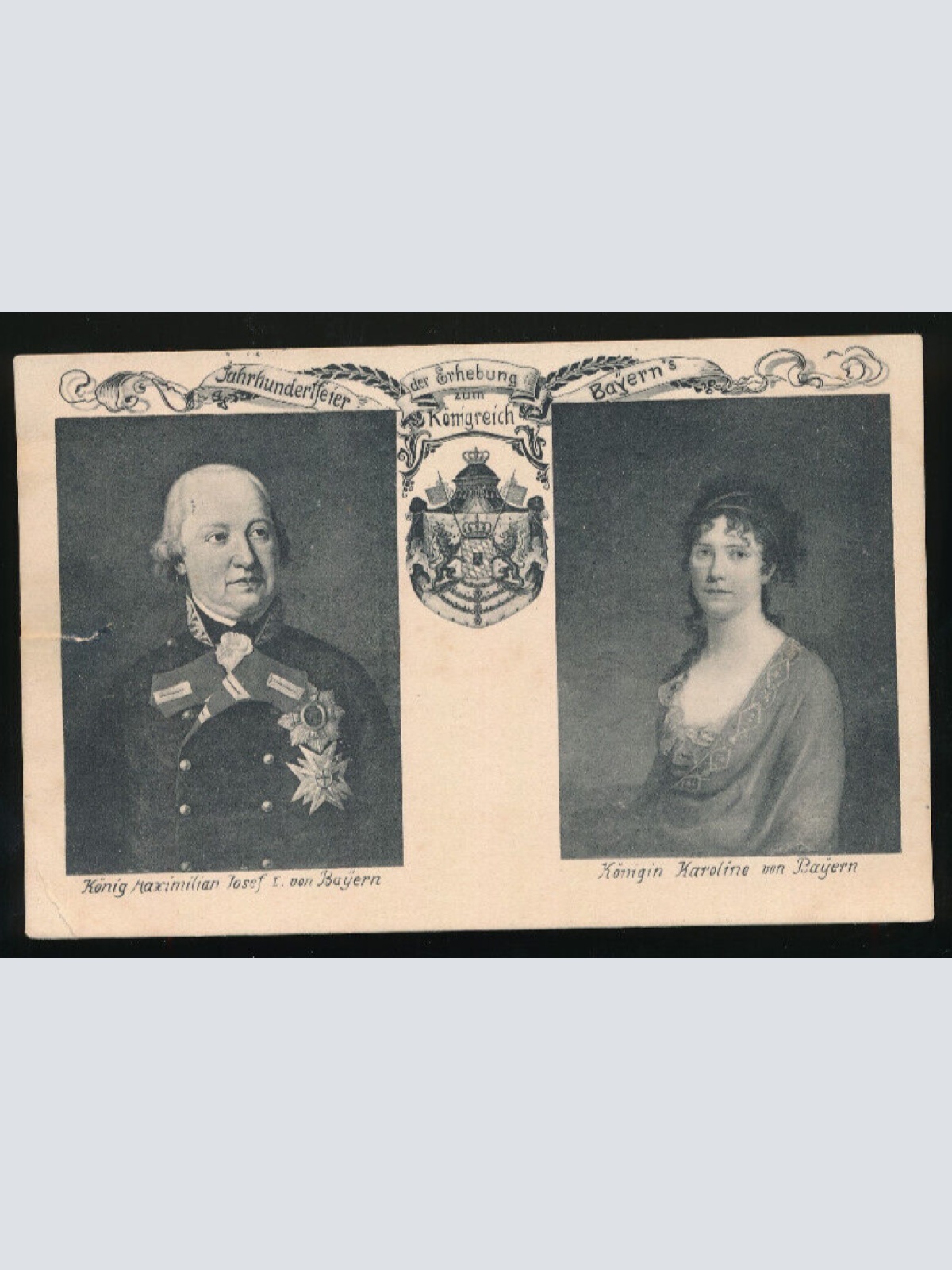 AK vom König Maximilian Josef I. von Bayer nmit seiner Frau (1879)