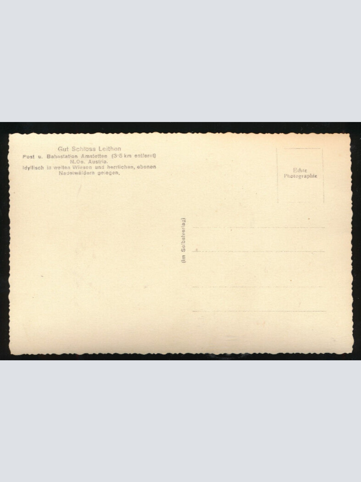 AK aus Amstetten mit Schloss Leithen Niederösterreich (1894)