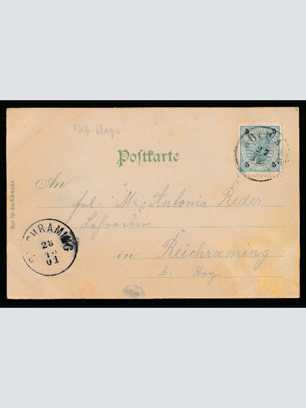 Litho-Karte aus Adelwang Oberösterreich (2372)