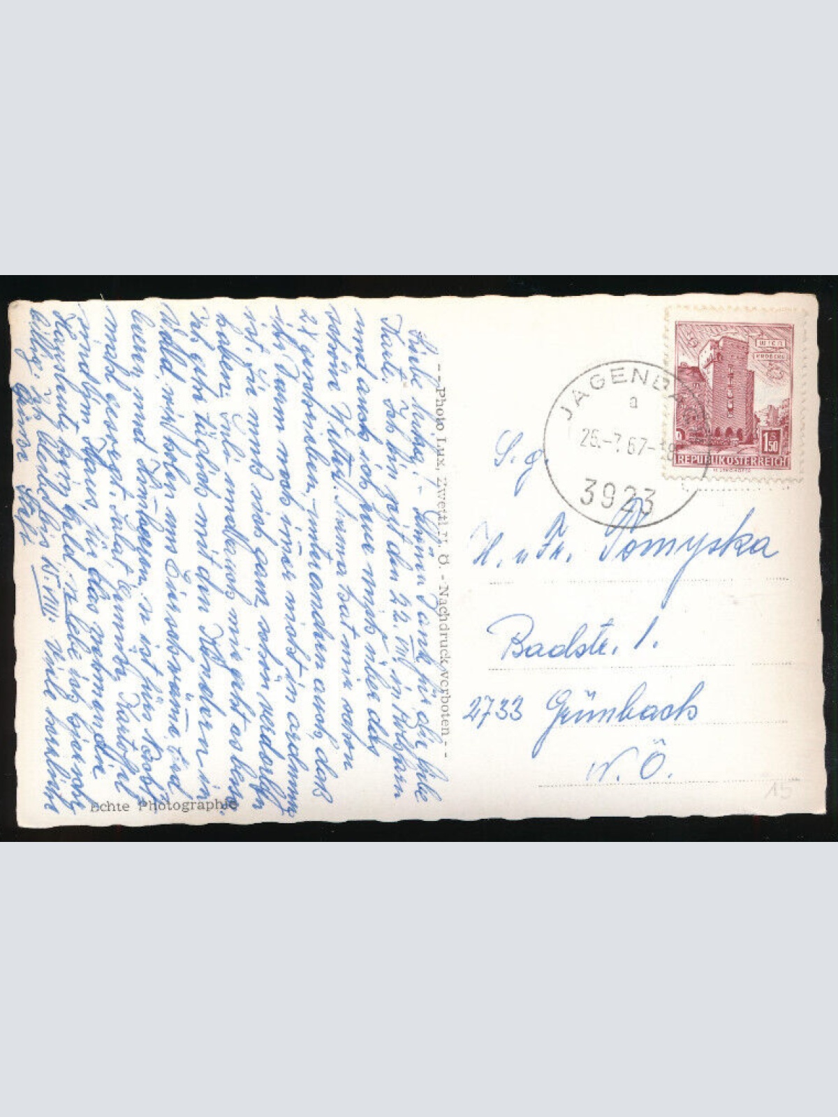 AK aus Jagenbach Niederösterreich (1760)