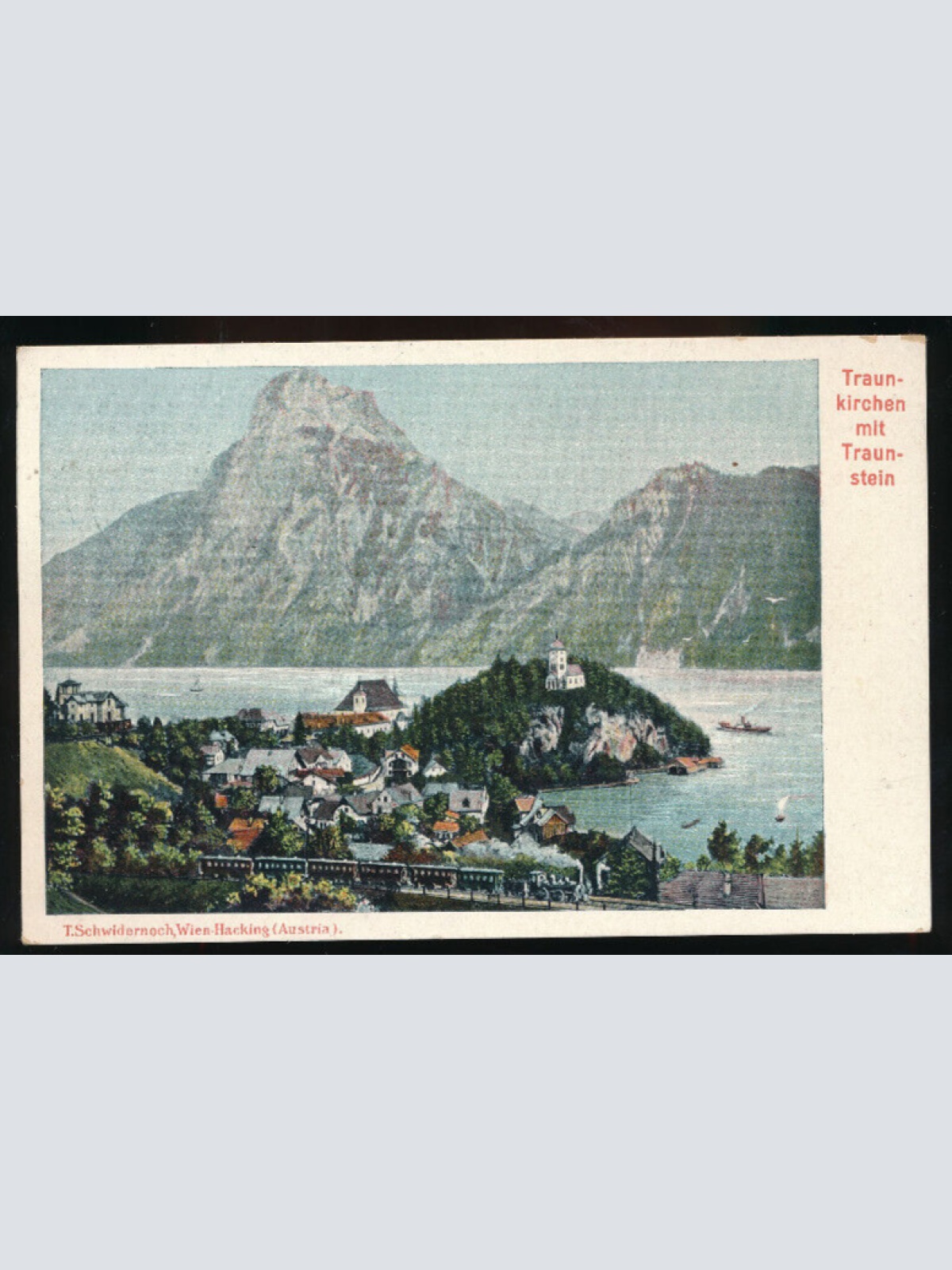 AK aus Traunkirchen mit Traunstein Oberösterreich (1747)