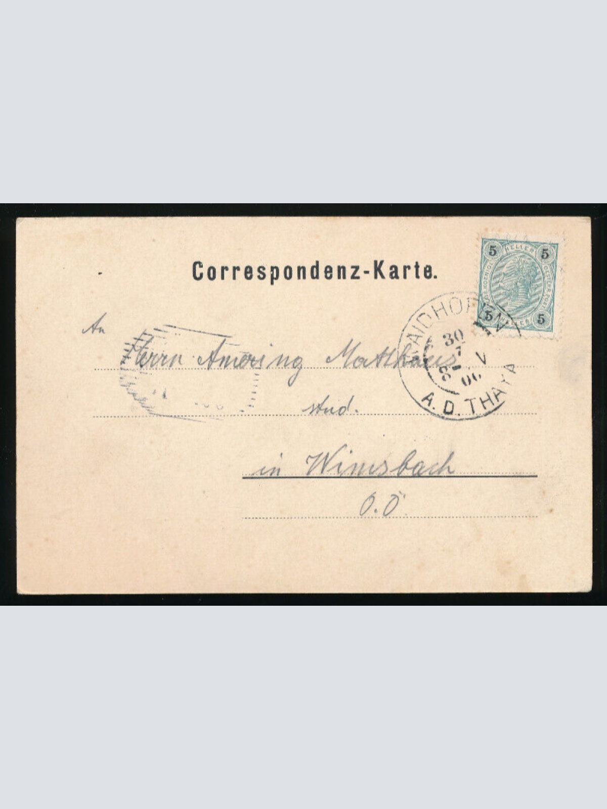 AK aus Waidhofen an der Thaya Niedrösterreich (2309)