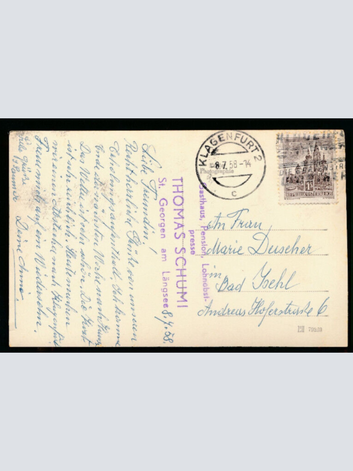 AK aus Klagenfurt Kärnten (1762)