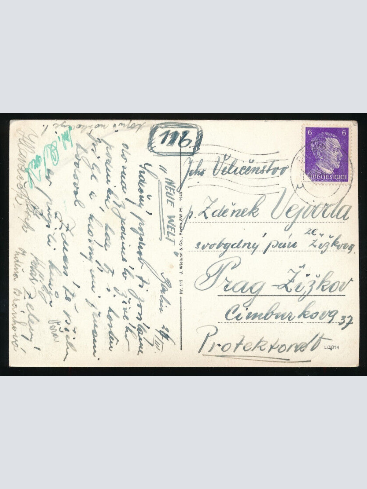 AK aus Berlin unter den Linden mit Oldtimer Alten Autos (1769)