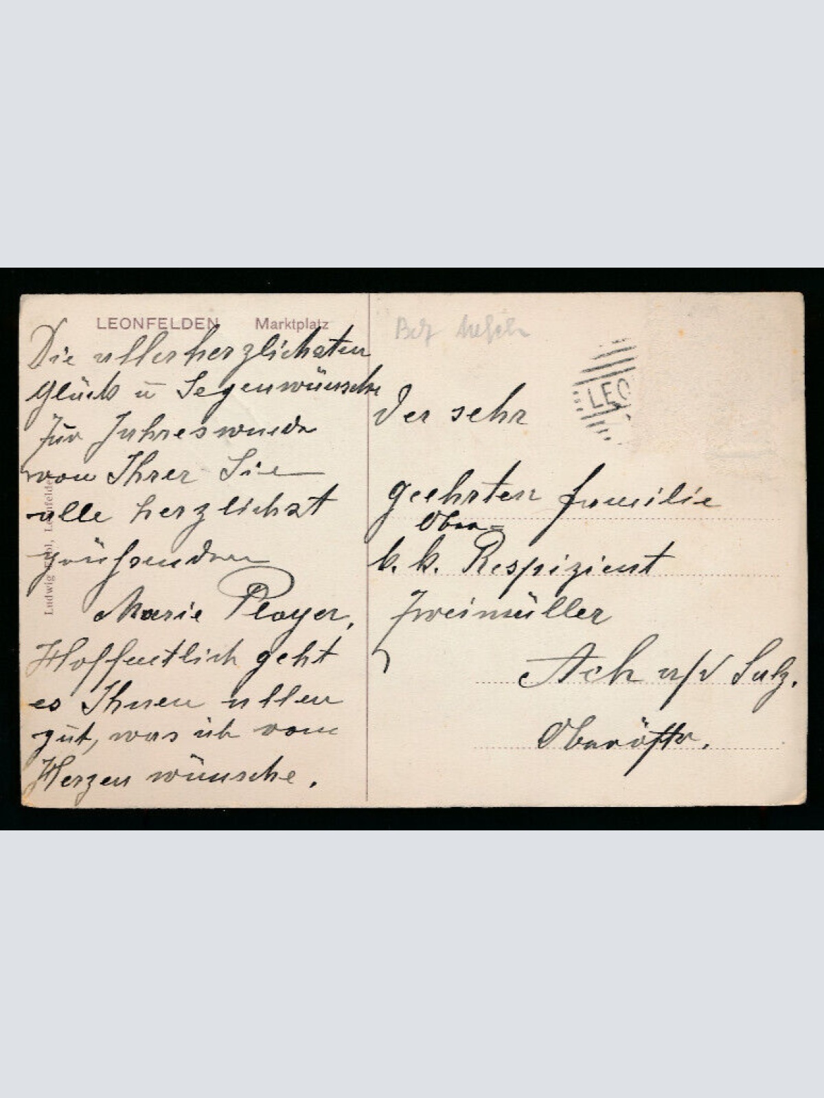 AK aus Leonfelden Marktplatz Oberösterreich (2403)