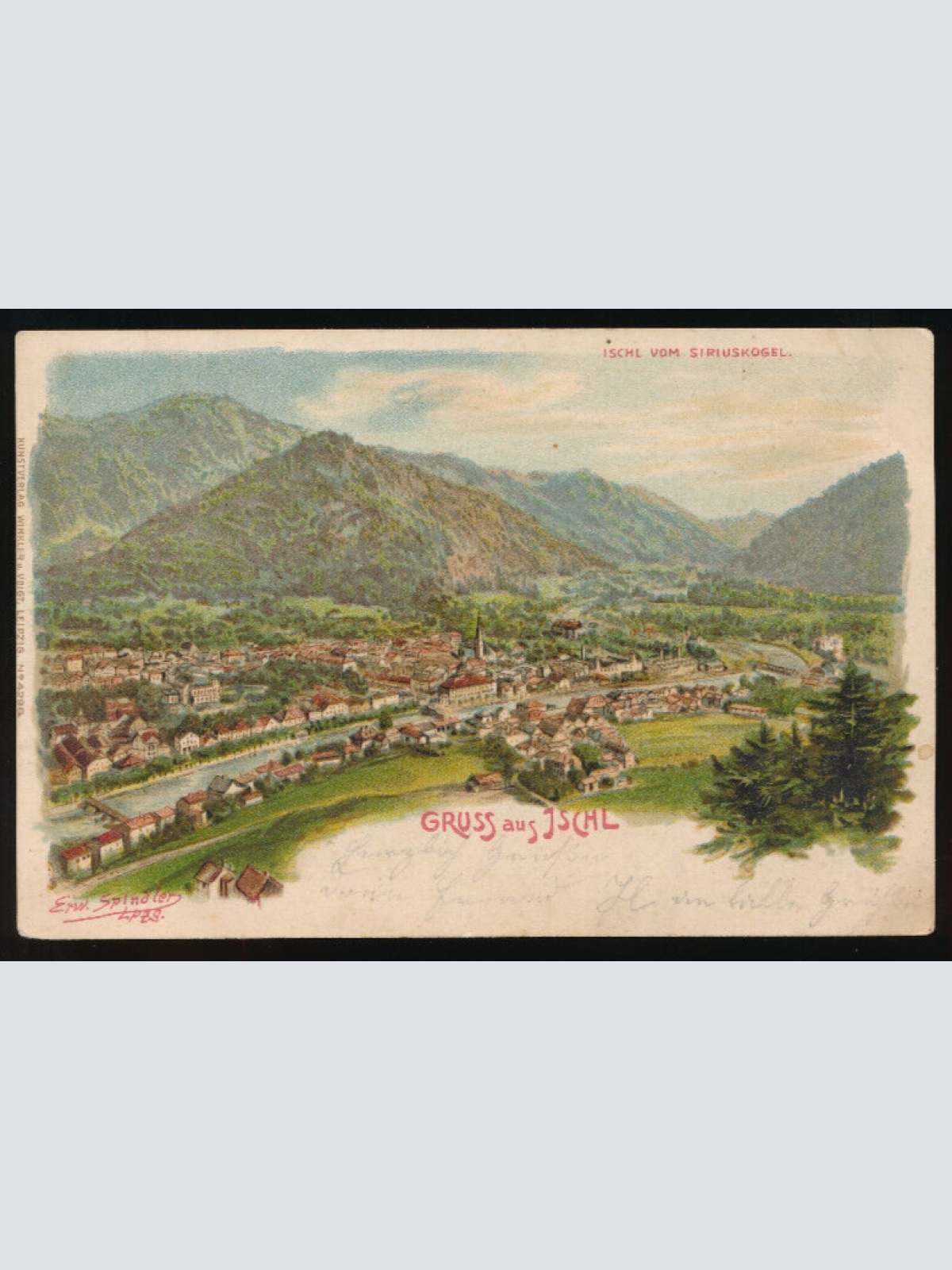 Litho-Karte gruss aus Ischl Oberösterreich (2306)