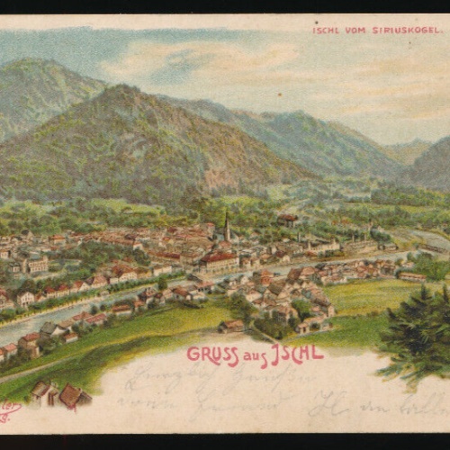 Litho-Karte gruss aus Ischl Oberösterreich (2306)