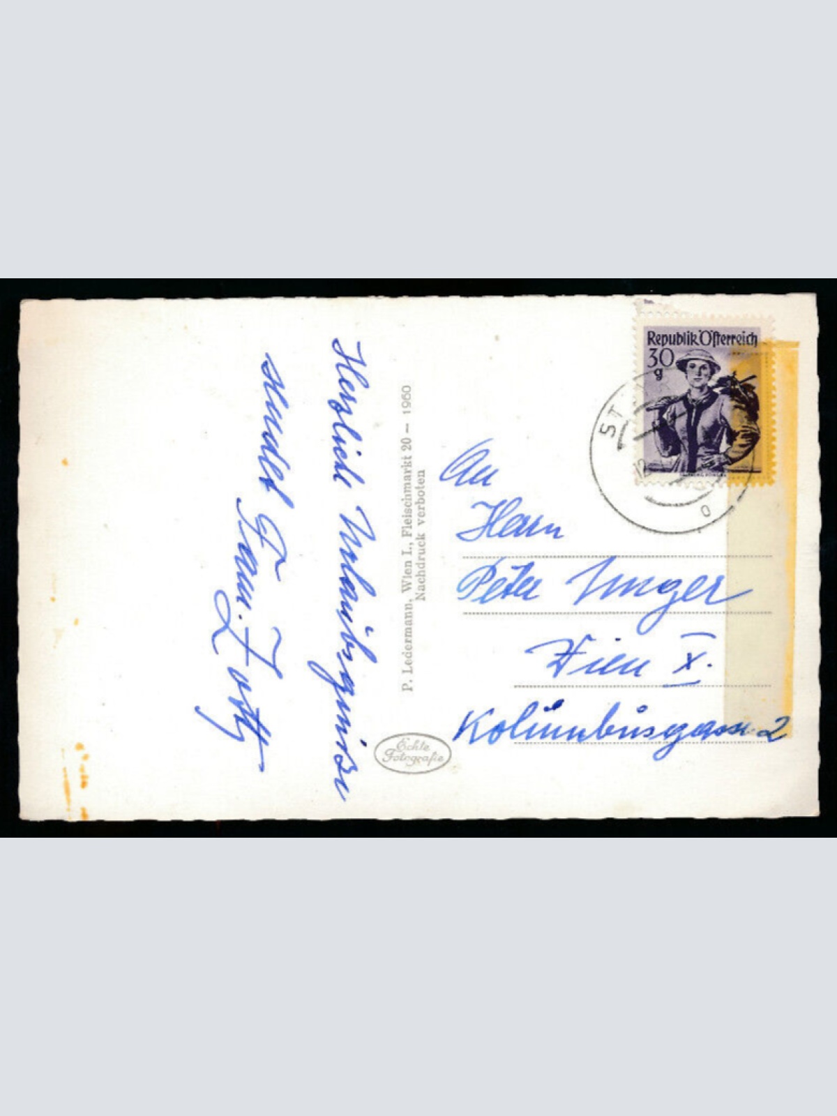 AK aus Steyr Stadtplatz mit Oldtimer Alten Autos Oberösterreich (1776)