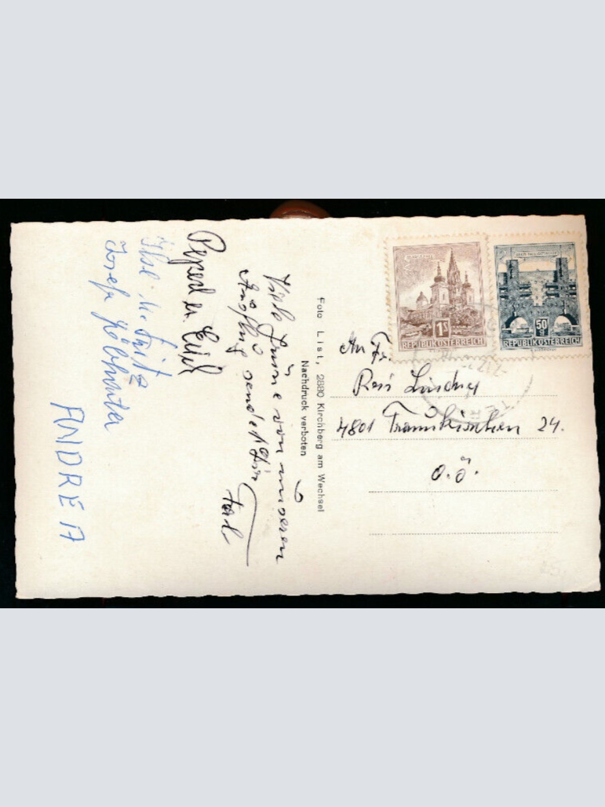 AK vom Gasthaus Pichler am Ramssattel Niederösterreich (1757)