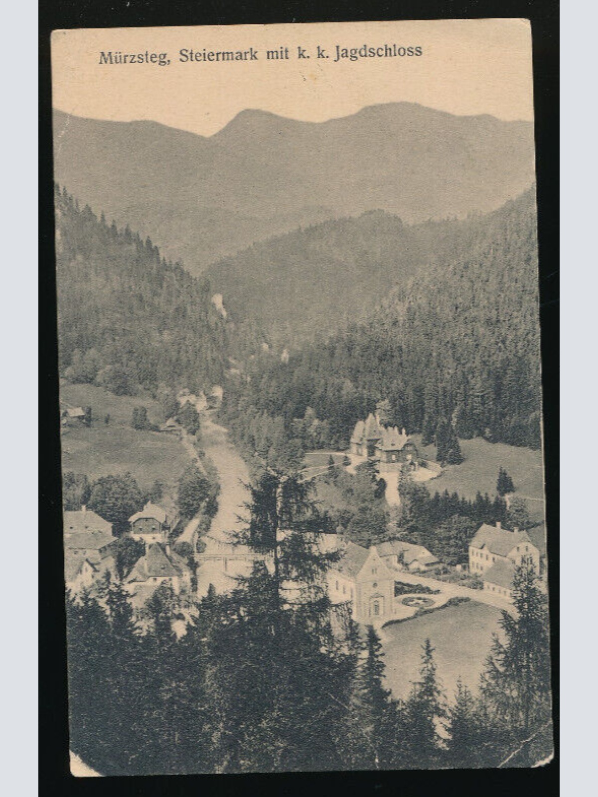 AK aus Mürzsteg mit K.K Jagdschloss Steiermark (2319)