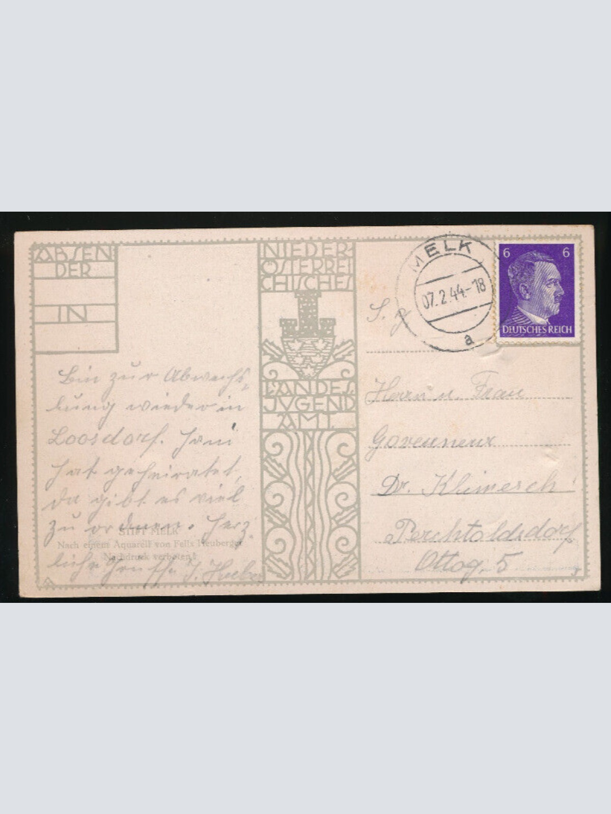 Kunst-Karte aus Melk an der Donau Niederösterreich (2266)