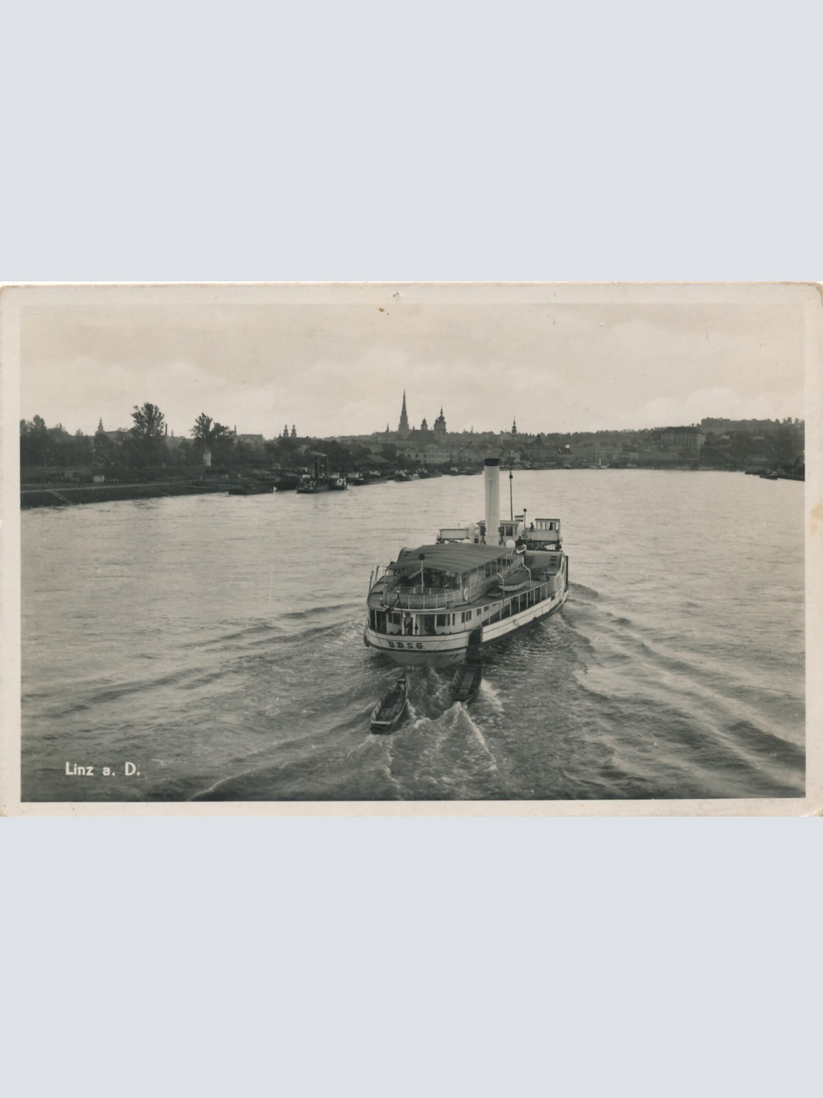 AK, Linz an der Donau, Dampfer, Oberösterreich (S143)