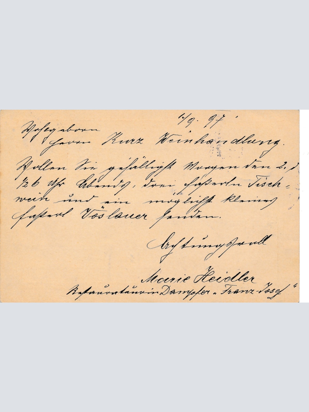 2 Kreuzer Ganzsachen - Karte aus Ybbs an der Donau (16360)