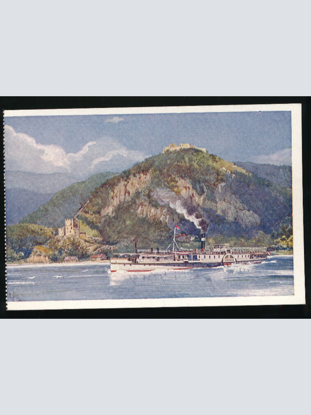 Kunst-Karte vom Personen - Dampfschiff Visegrad (2158)