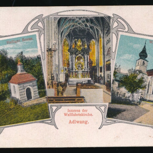 AK aus Adlwang Inneres der Wallfahrtskirche Oberösterreich (2173)