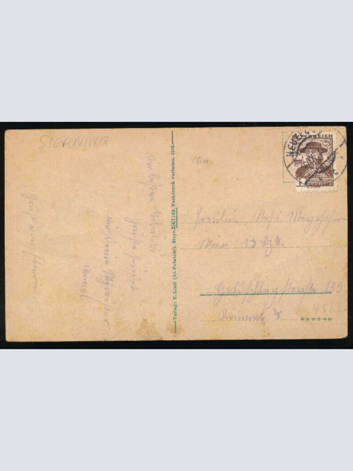 AK aus Sierning mit Maschinstrickerei Oberösterreich (2164)