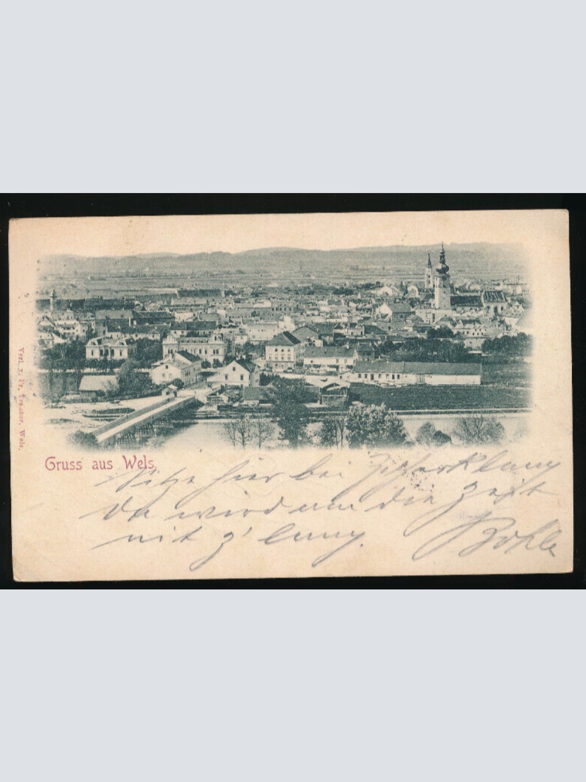 AK gruss aus Wels Oberösterreich (2789)