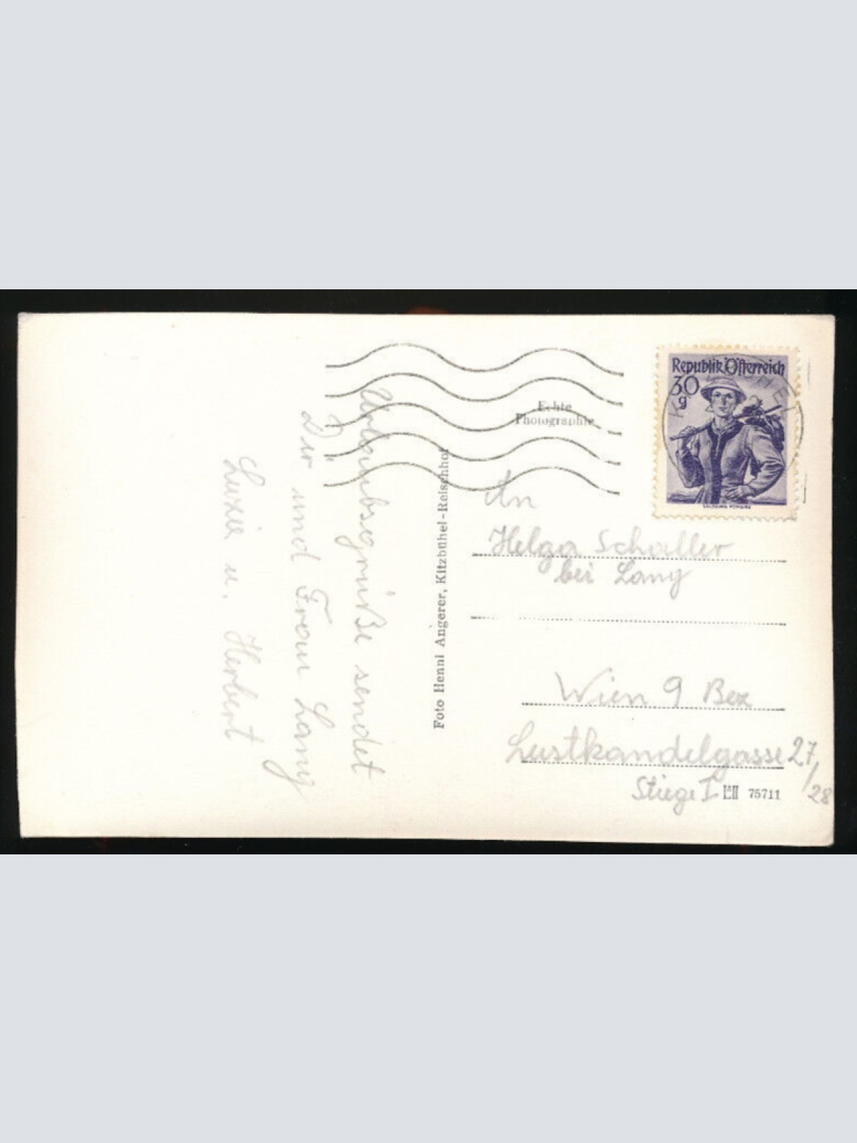 AK aus Kitzbühel mit Oldtimer Alten Autos Tirol (2234)