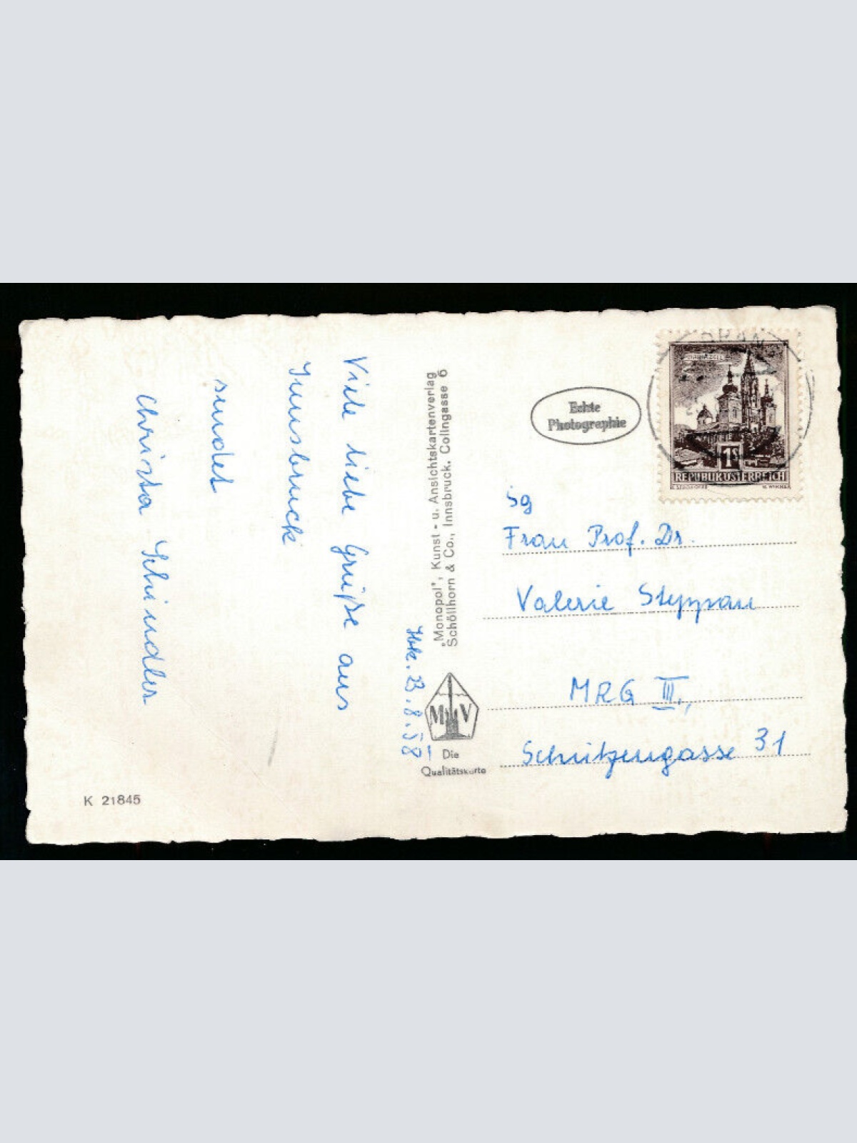 AK aus Innsbruck mit Oldtimer Tirol  (2113)