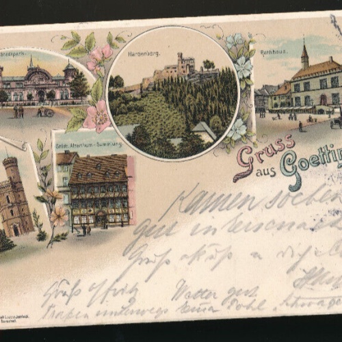 Litho-Karte gruss aus Göttingen Niedrsachsen (2969)