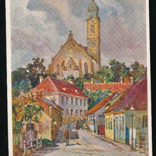 AK aus Mistelbach Kirchengasse Niedrösterreich  (2943)