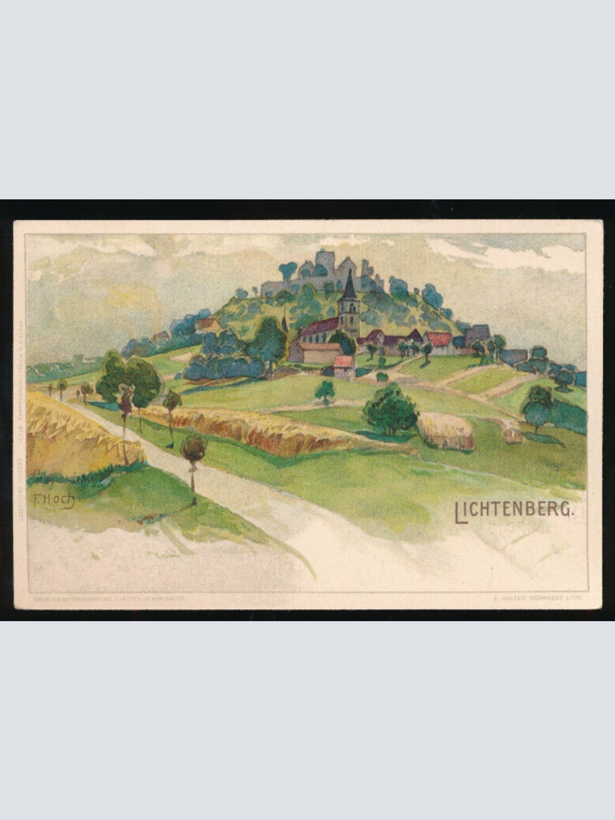 Litho-Karte aus Lichtenberg Oberösterreich (2630)