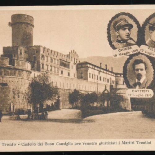 AK aus Trento Castello del Buon mit Chiesa, Filzi und Battisti Italien (3051)