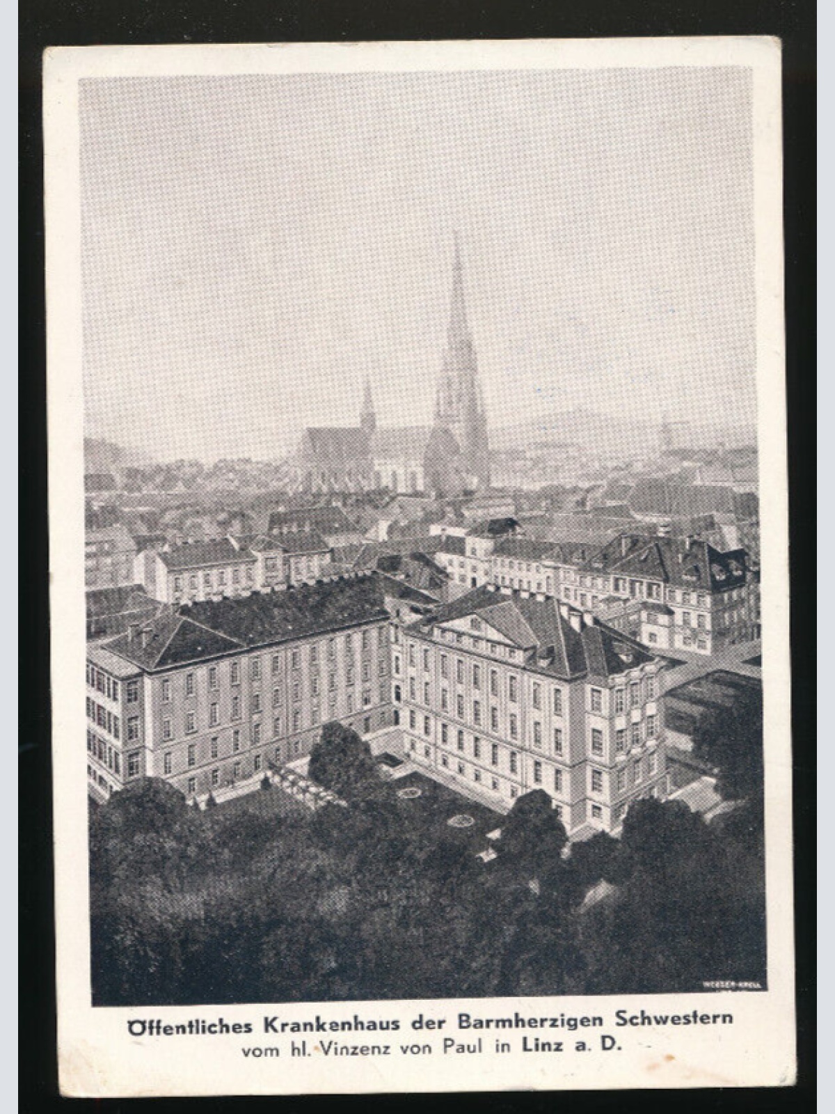 AK aus Linz an de Donau mit Öffentlichem Krankenhaus Oberösterreich (2476)
