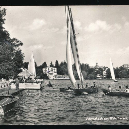 AK aus Pörtschach am Wörthersee mit Segelboot Kärnten (2588)
