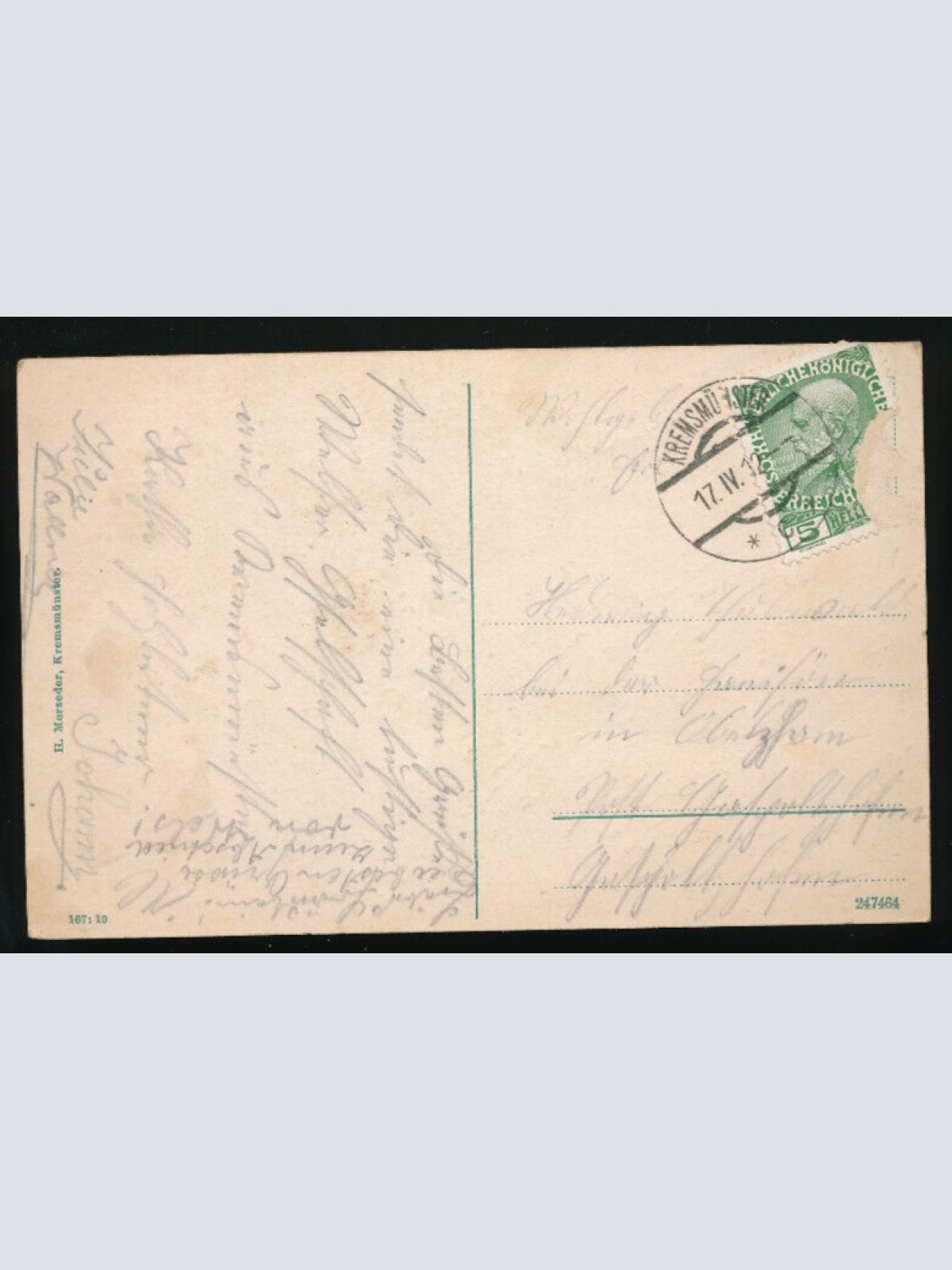 AK aus Kremsmünster von Osten mit Bahnhof Oberösterreich (2627)