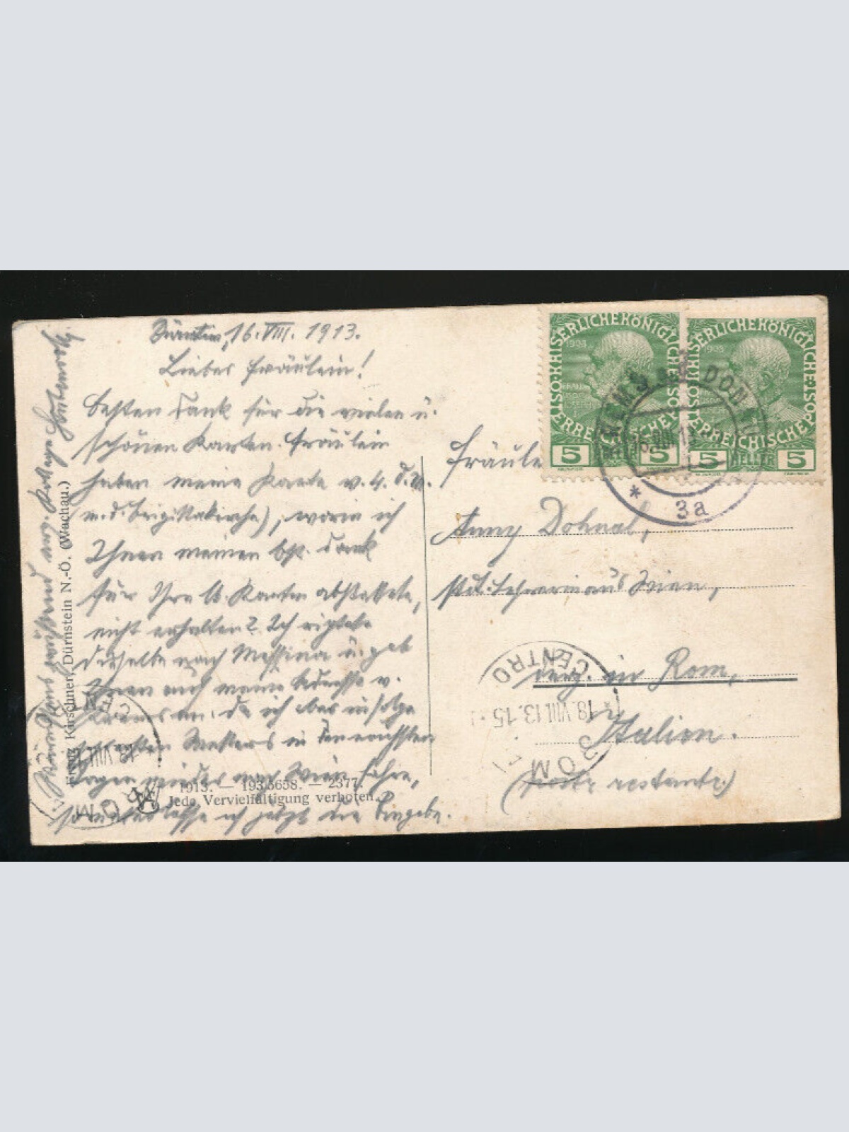 AK aus Dürnstein in der Wachau mit Dampfer Niederösterreich (3491)