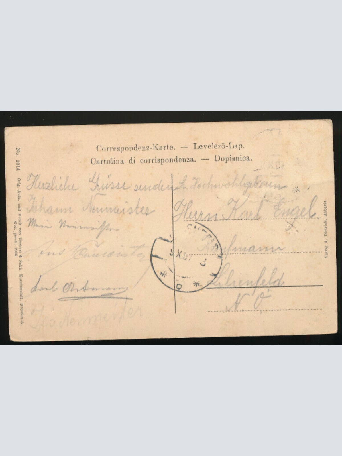 AK aus Abbazia vor dem Cafe Quarnero Kroatien (3302)