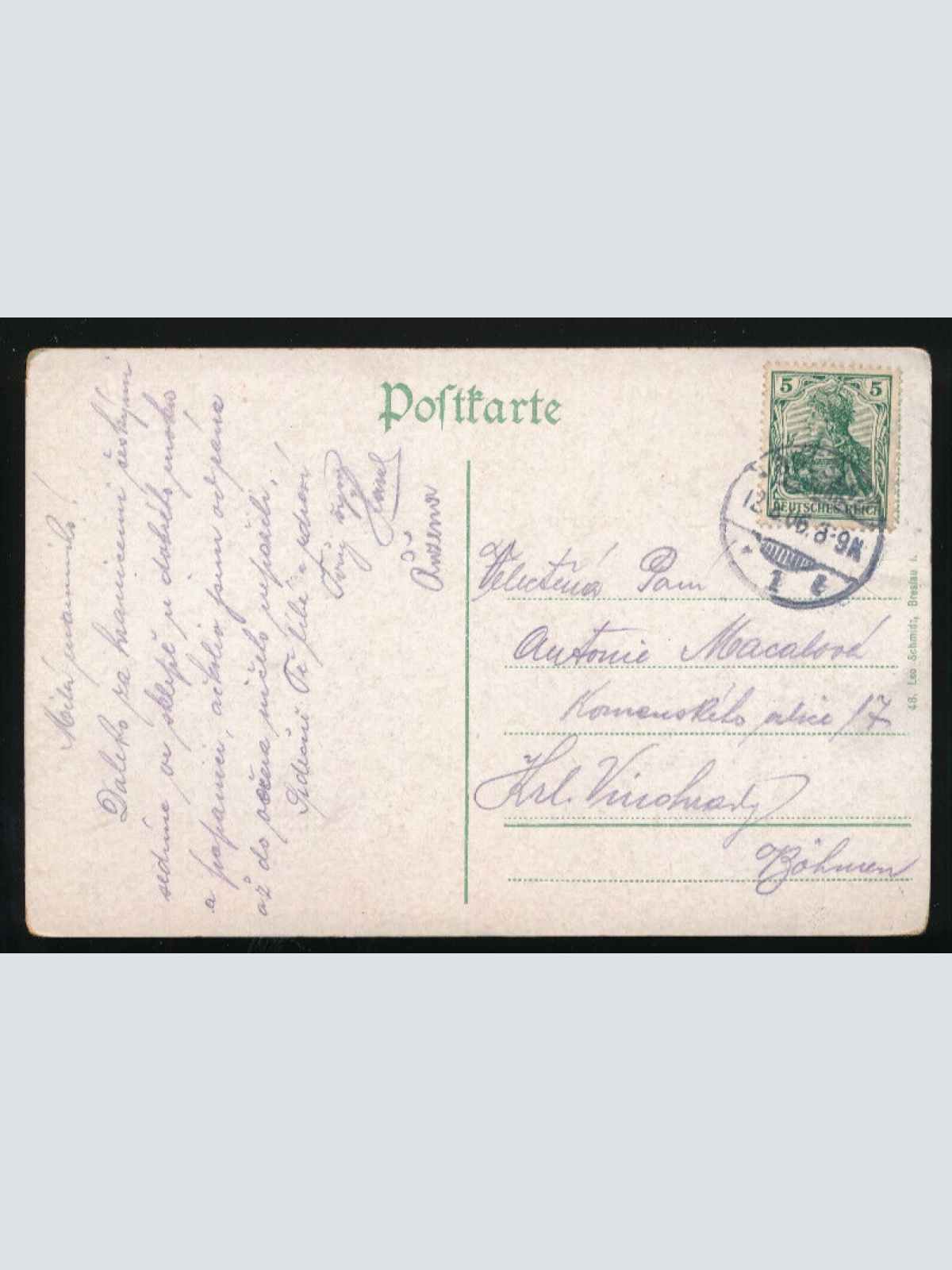 AK aus Breslau mit Maria Magdalena Kirche Polen (3296)