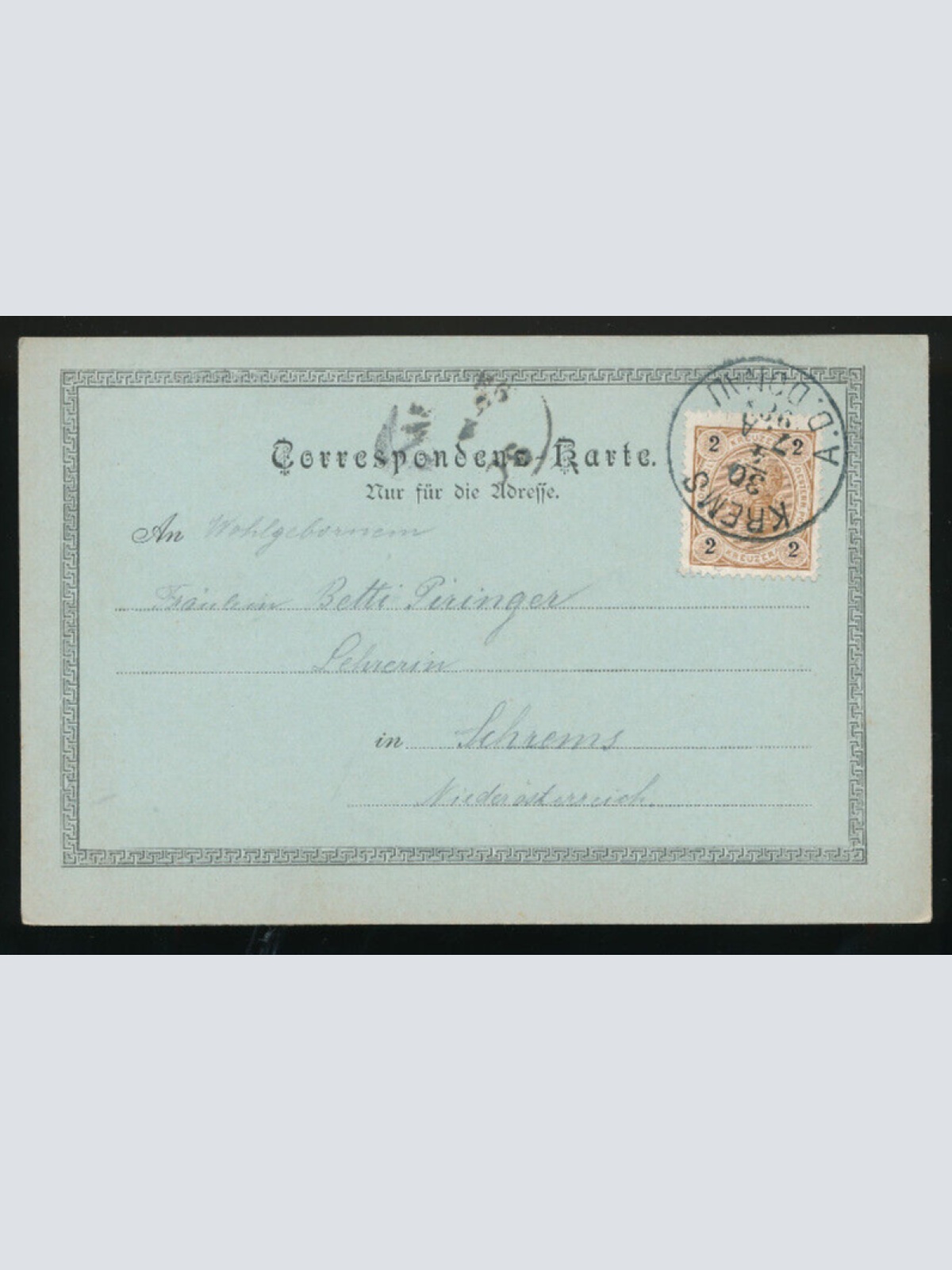 Mondschein - Karte gruss aus Krems an der Donau Niedrösterreich (3304)