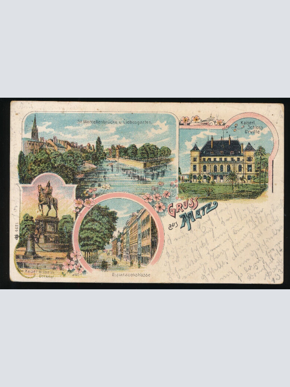 Litho - Karte gruss aus Metz Frankreich (3319)