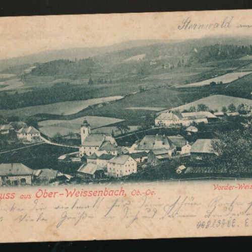 AK gruss aus Ober - Weissenbach Oberösterreich (3139)