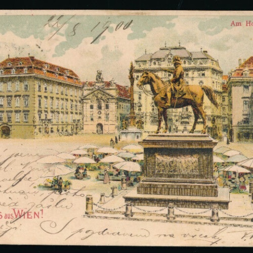 Litho - Karte gruss aus Wien am Hof (3637)