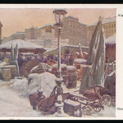 Künstler AK von Hans Götzinger Pinx aus Wien Naschmarkt (3639)