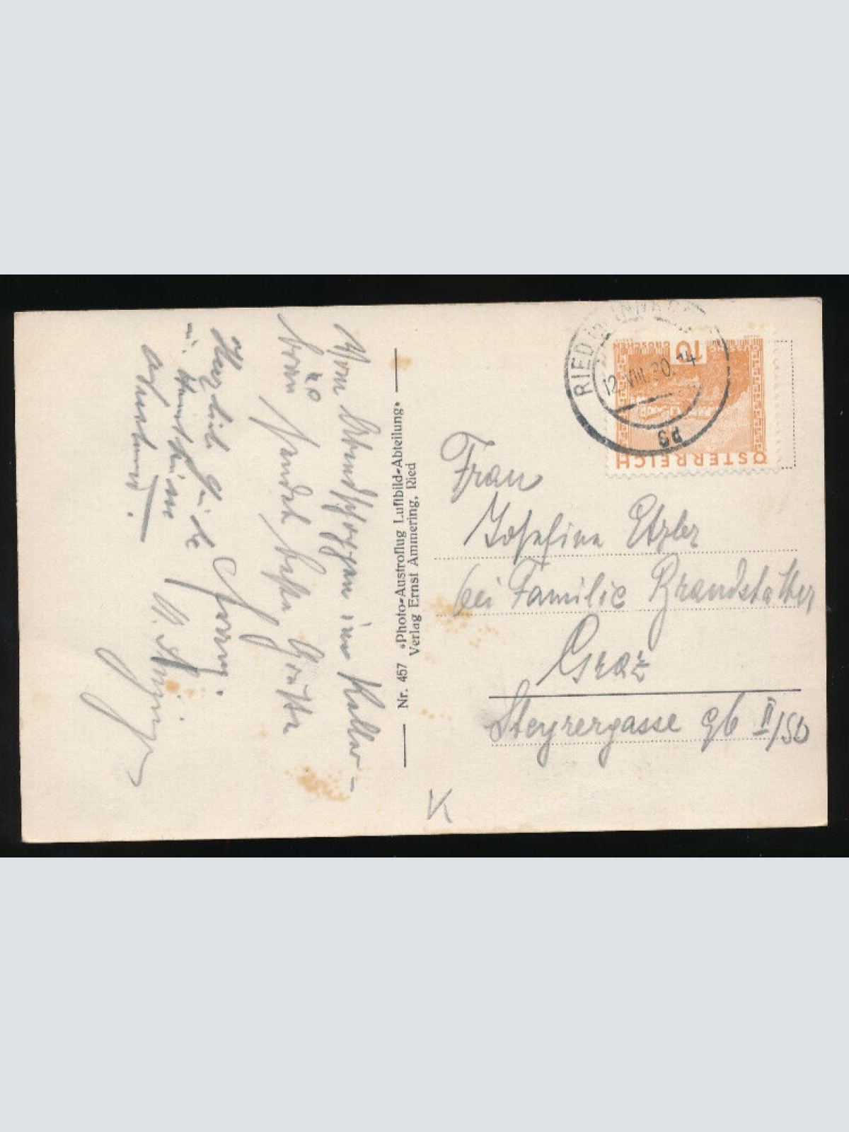 AK aus Ried im Innkreis Fliegeraufnahme Oberösterreich  (2960)