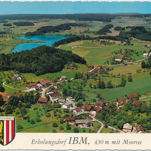 AK, Erholungsdrof Ibm mit Moorsee, Alpine Luftbild Innsbruck, OÖ (S310)