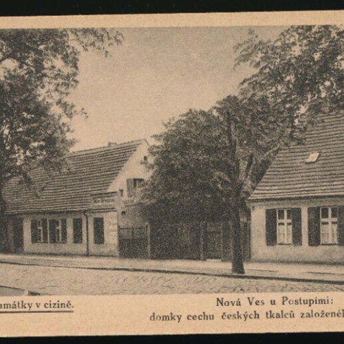 AK Tschechisches Denkmal in Cizina Häuser errichtet 1768 Tschechoslowakei (3097)