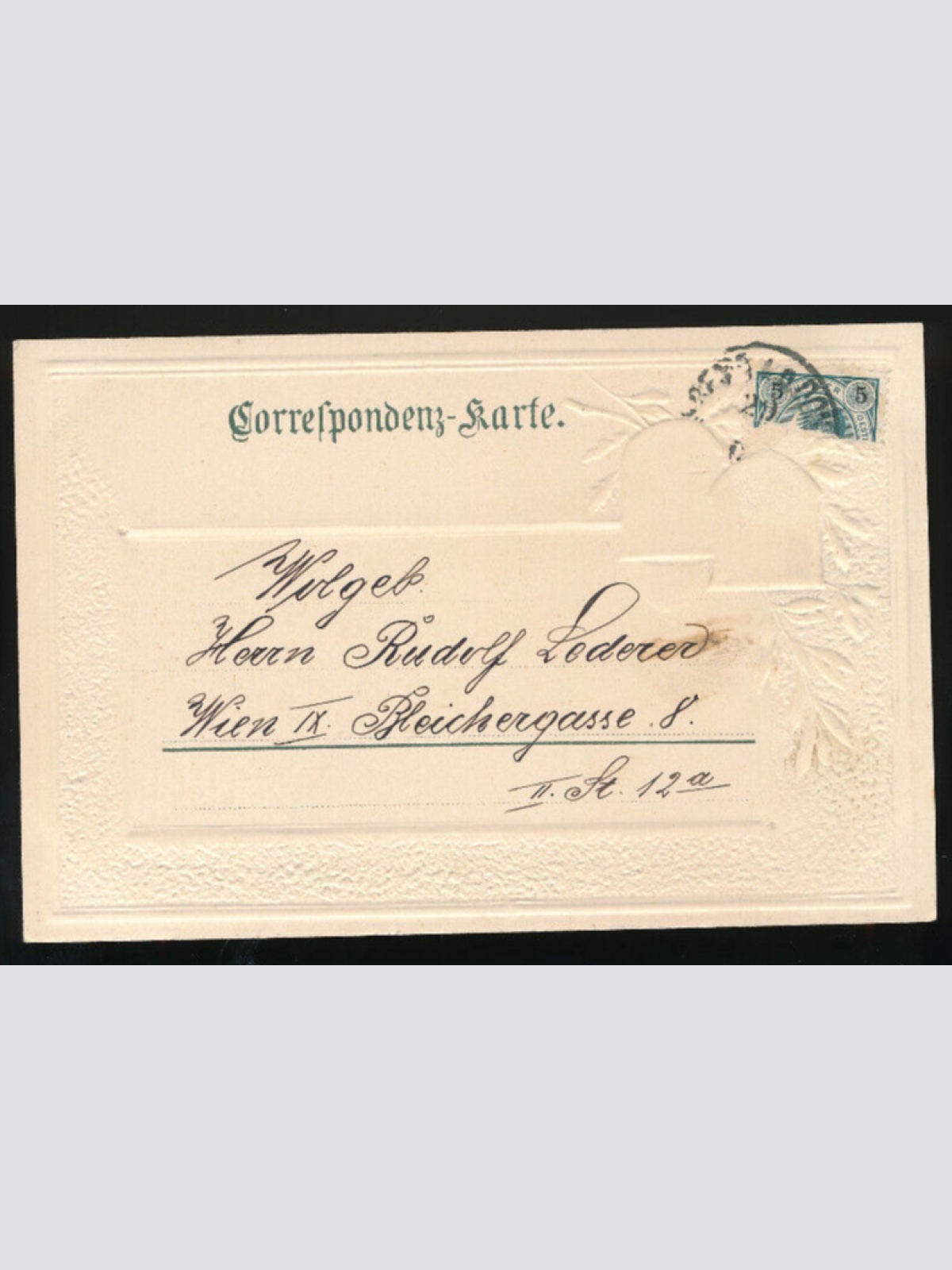 Präge - Karte aus Krems an der Donau Niedrösterreich (3133)