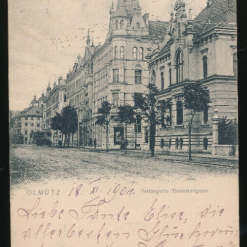AK aus Olmütz Theresiengasse Tschechoslowakei (3473)
