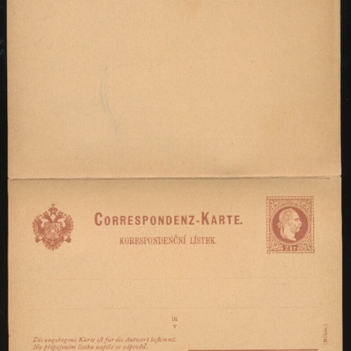 2 Kreuzer Ganzsachen - Karte + Antwortkarte ungebraucht (3533)