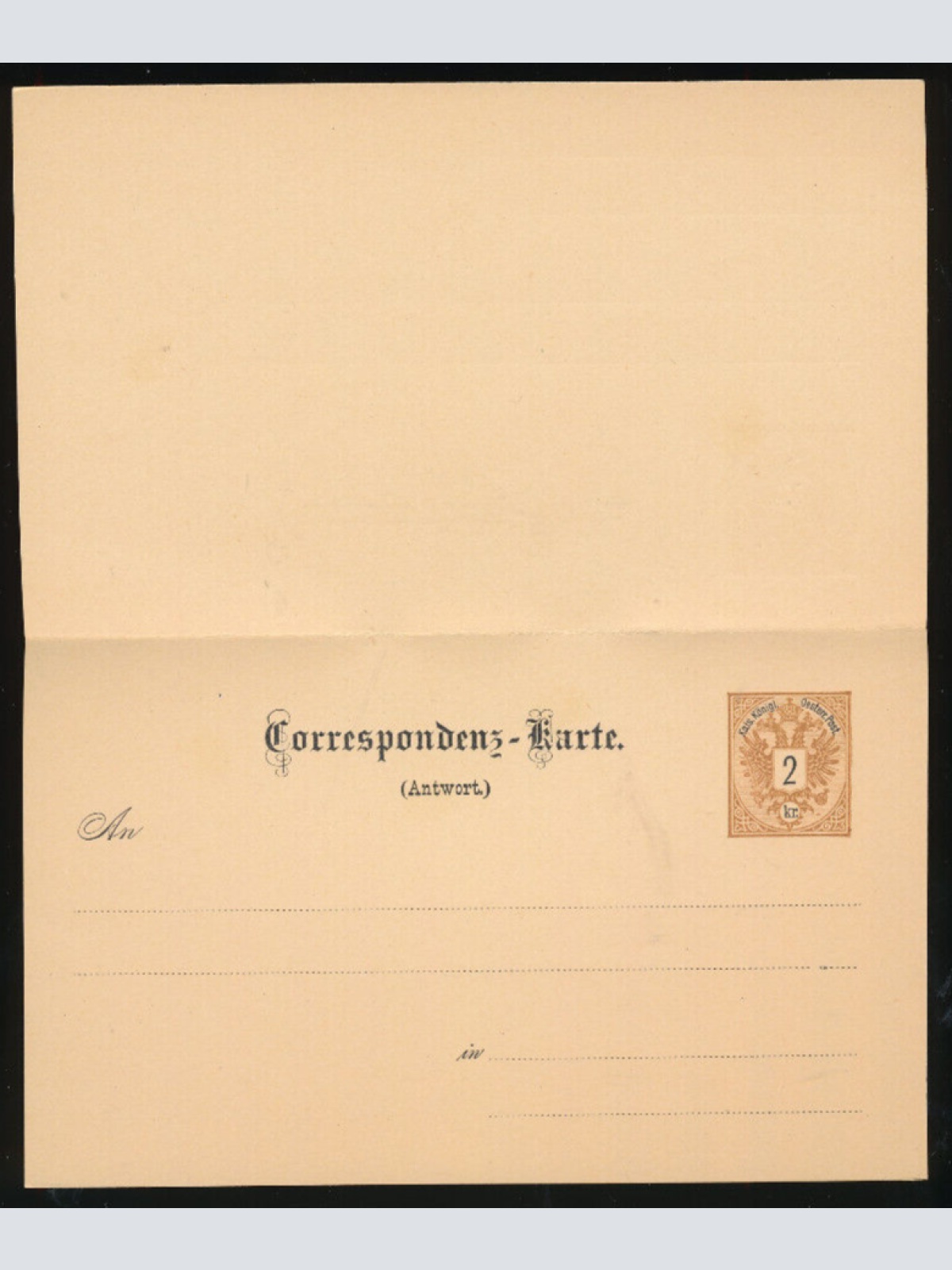 2 Kreuzer Ganzsachen - Karte + Antwortkarte ungebraucht (3532)