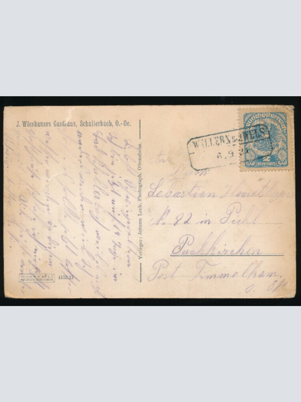 AK aus Schallerbach Wiesbauers Gasthaus Oberösterreich (3448)