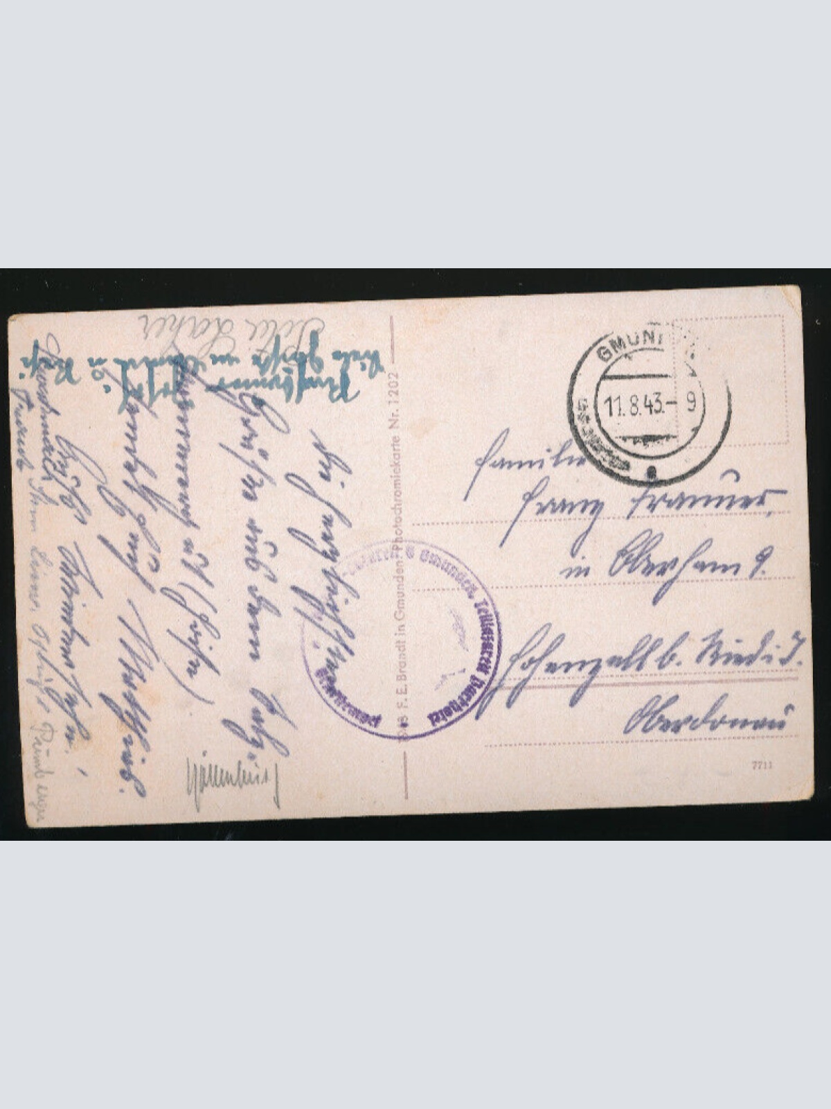 AK aus Gmunden mit Gasthof Hoisn und Dampfer Oberösterreich (3650)