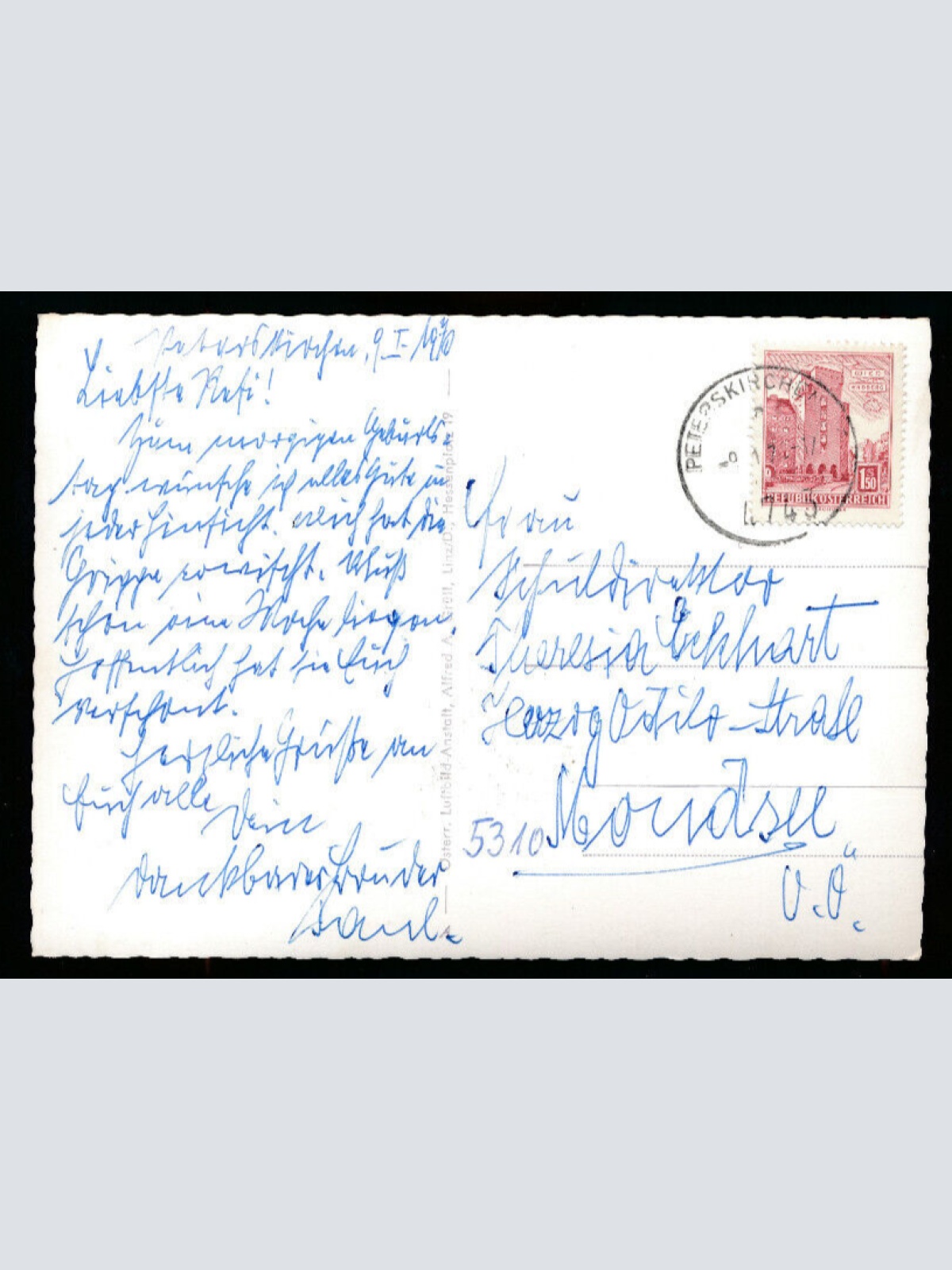 AK aus Peterskirchen Luftbild Nr.2 Oberösterreich (3680)