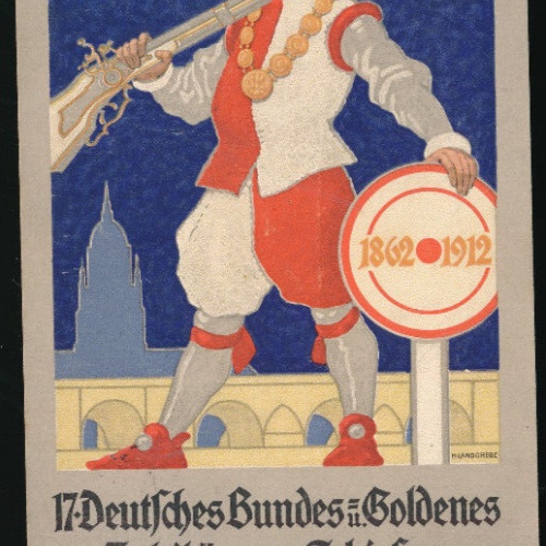 AK 17. Deutsches Bundes Jubiläums Schießen in Frankfurt im Juli 1912 (3396)