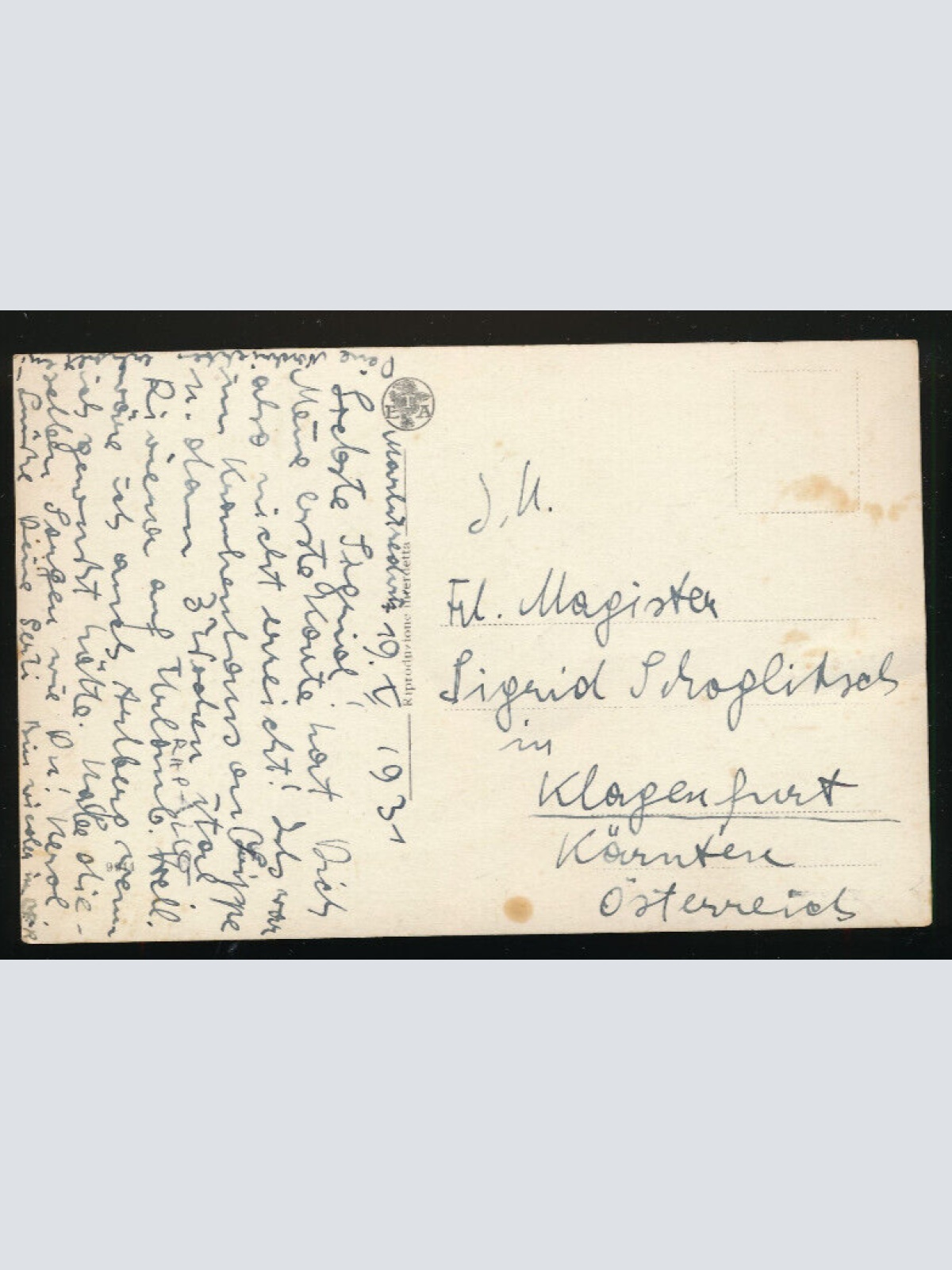 AK aus Portofino mit Blick in die Bucht Italien (3822)